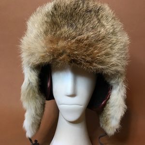 Vintage LL Bean Real Rabbit Fur Hat Sz Medium